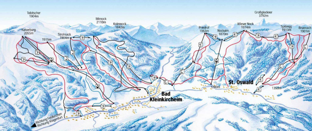 bad kleinkirchheim ski map