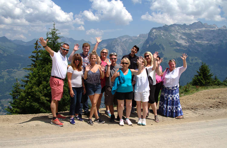 he Ski Line sales team visiting the New Club Med Samoens all-inclusive resort, ahead of its opening in December