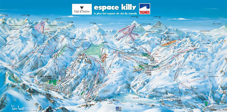 Espace Killy piste map