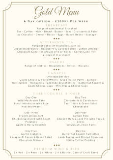 Huski Gold Menu