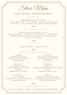 Huski Silver Menu