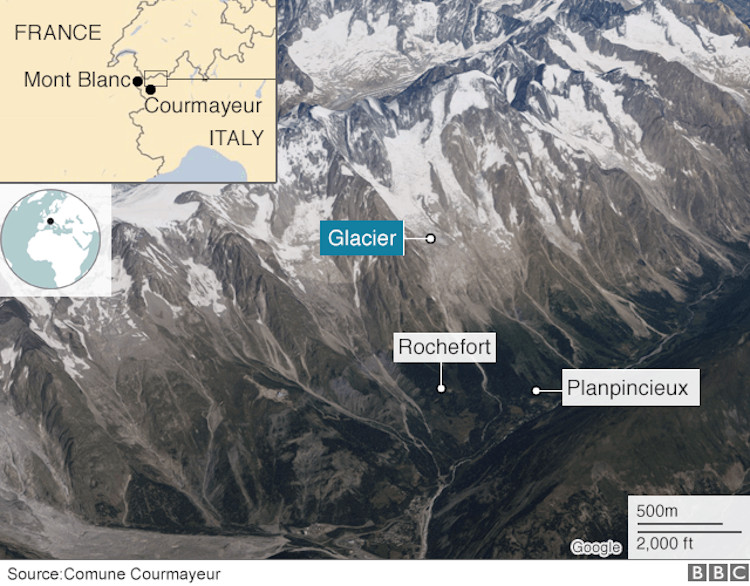 Mont Blanc Glacier In Danger Of Collapse