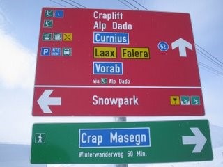 Naughtily named Ski runs, Resort names and Ski Signage