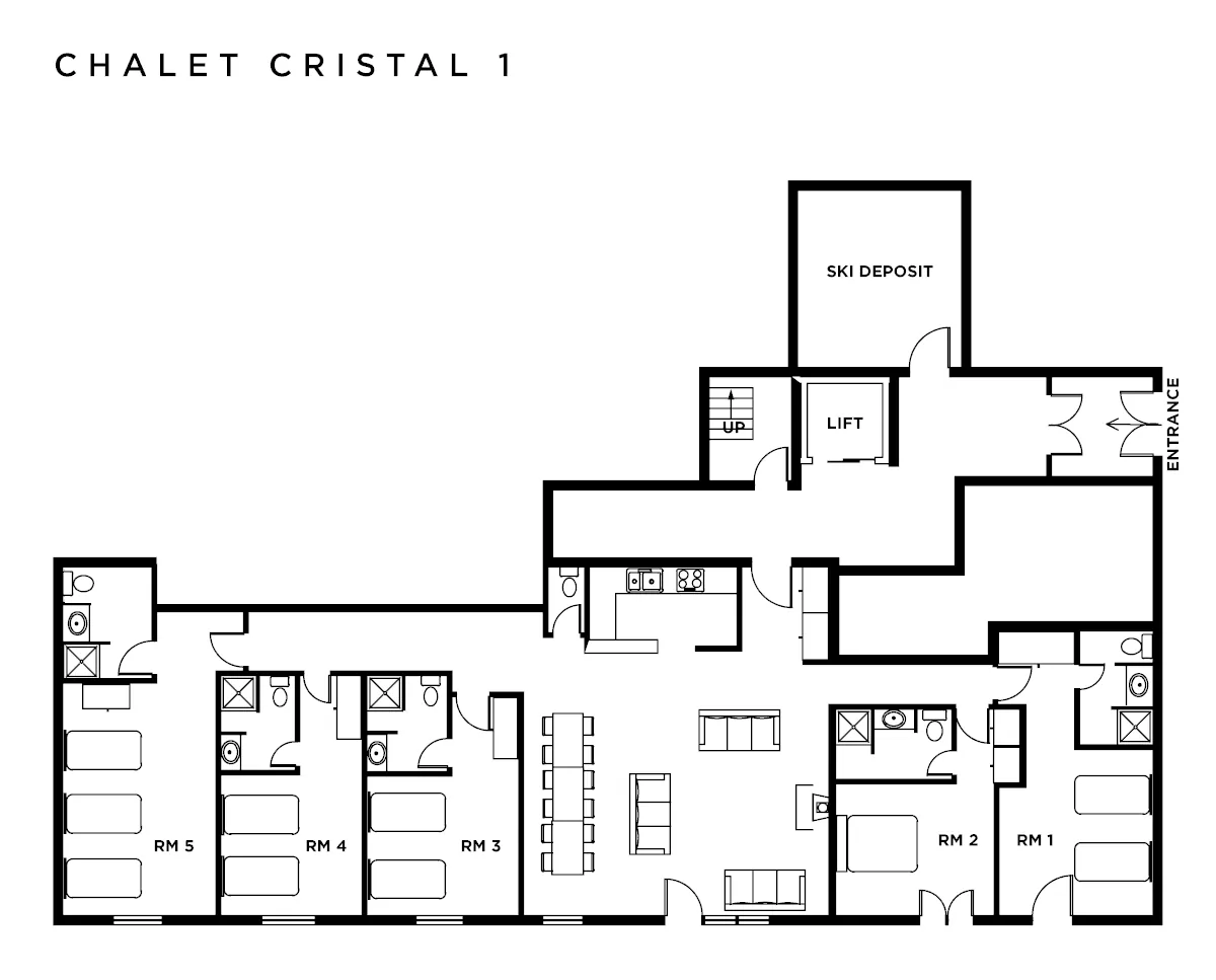 Chalet Cristal 1 Val d’Isere Floor Plan 1