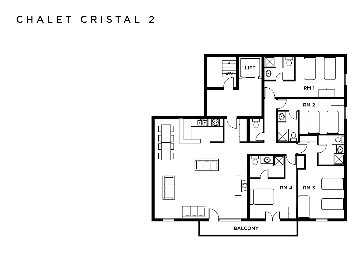 Chalet Cristal 2 Val d’Isere Floor Plan 1