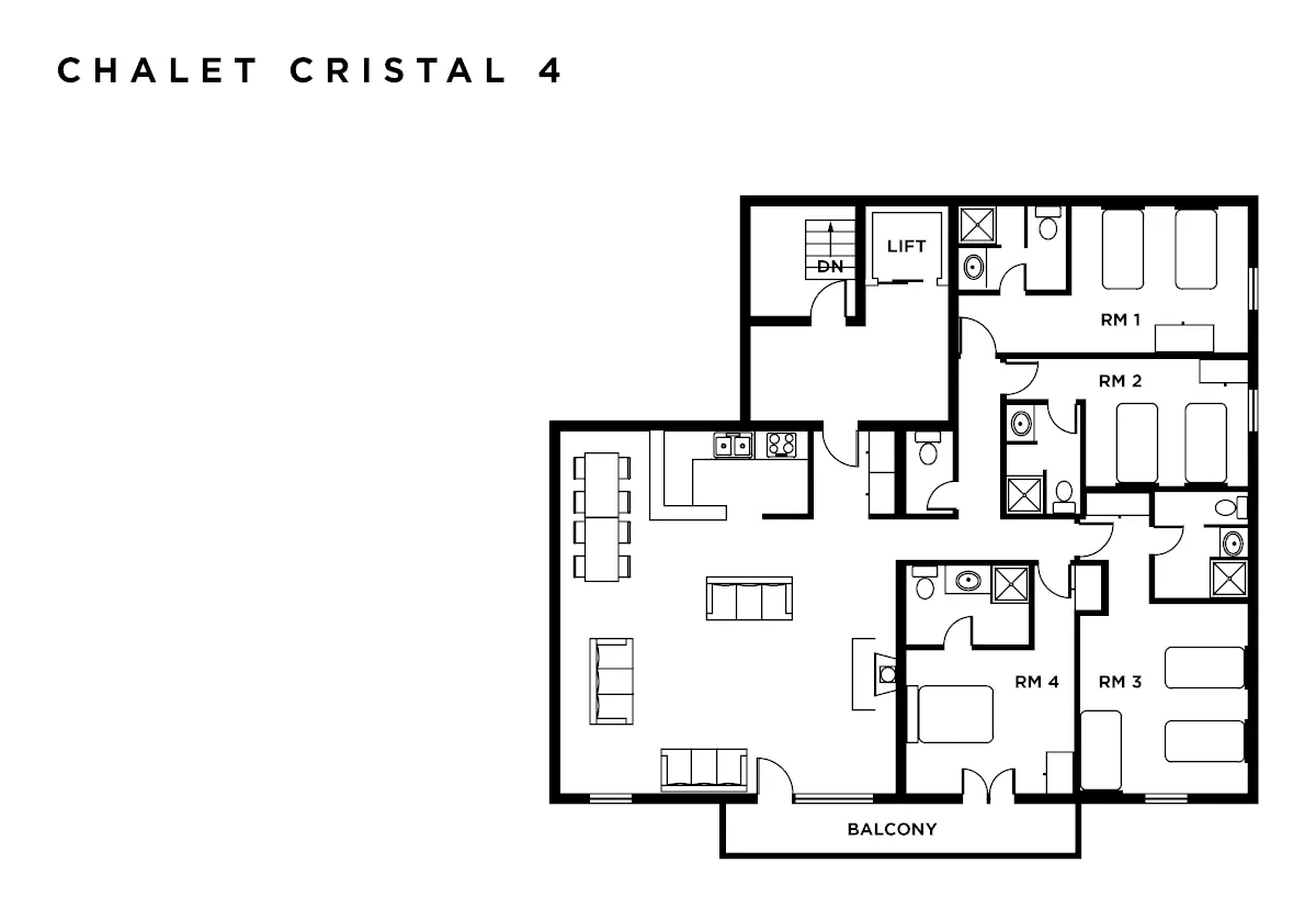 Chalet Cristal 4 Val d’Isere Floor Plan 1