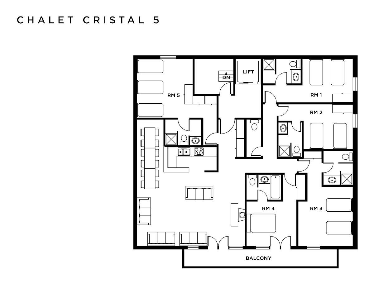 Chalet Cristal 5 Val d’Isere Floor Plan 1