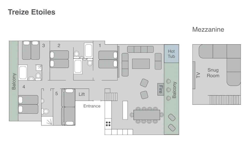 Chalet Treize Etoiles Verbier Floor Plan 1