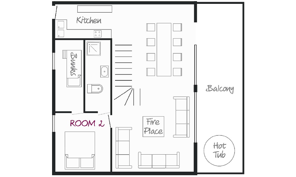 Chalet Katie 1 (Family) Reberty 2000 Floor Plan 2