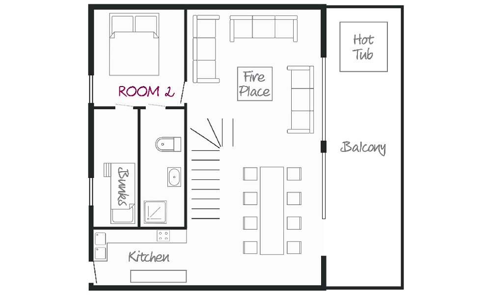 Chalet Katie 2 (Family) Reberty 2000 Floor Plan 2