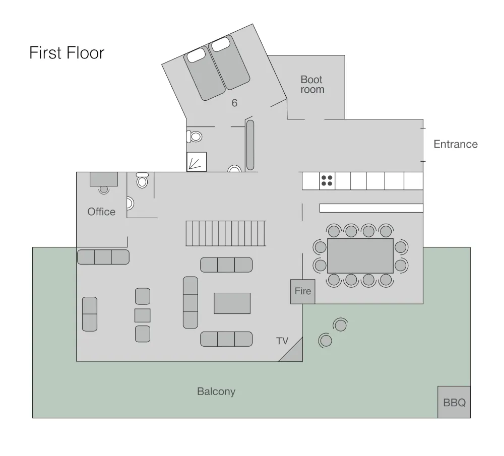 Chalet Les Attela Verbier Floor Plan 1