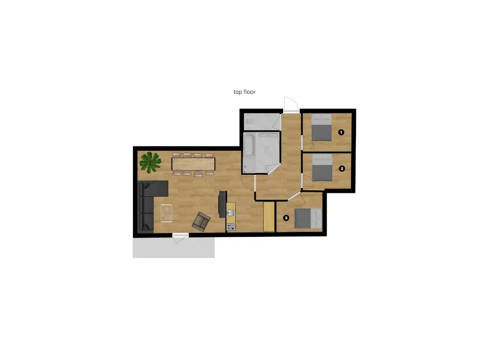 Chalet Dorferapartment Gerlos Floor Plan 1