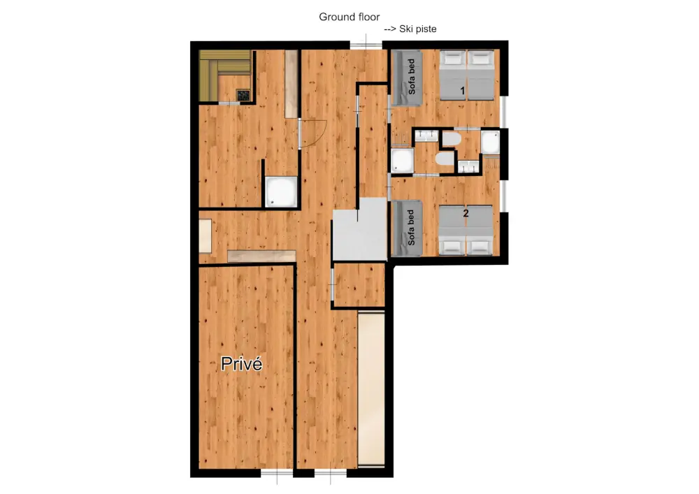 Chalet in the Clouds Les Menuires Floor Plan 3