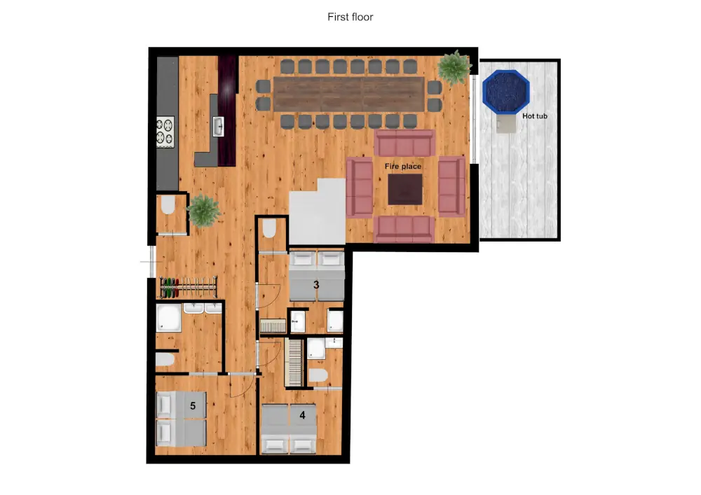Chalet in the Clouds Les Menuires Floor Plan 1