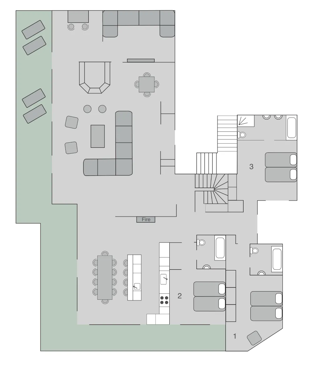 Chalet Place Blanche 1 Verbier Floor Plan 1