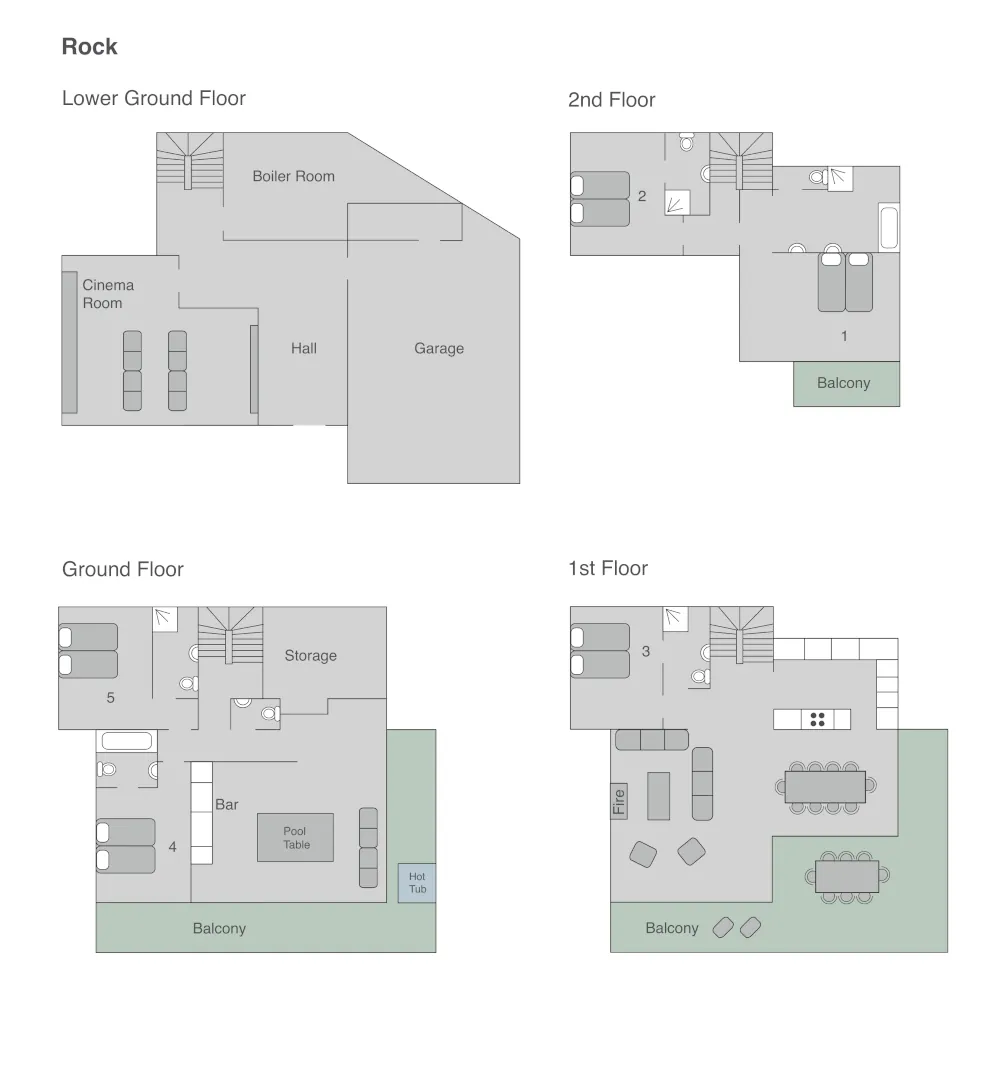 Chalet Rock Verbier Floor Plan 1