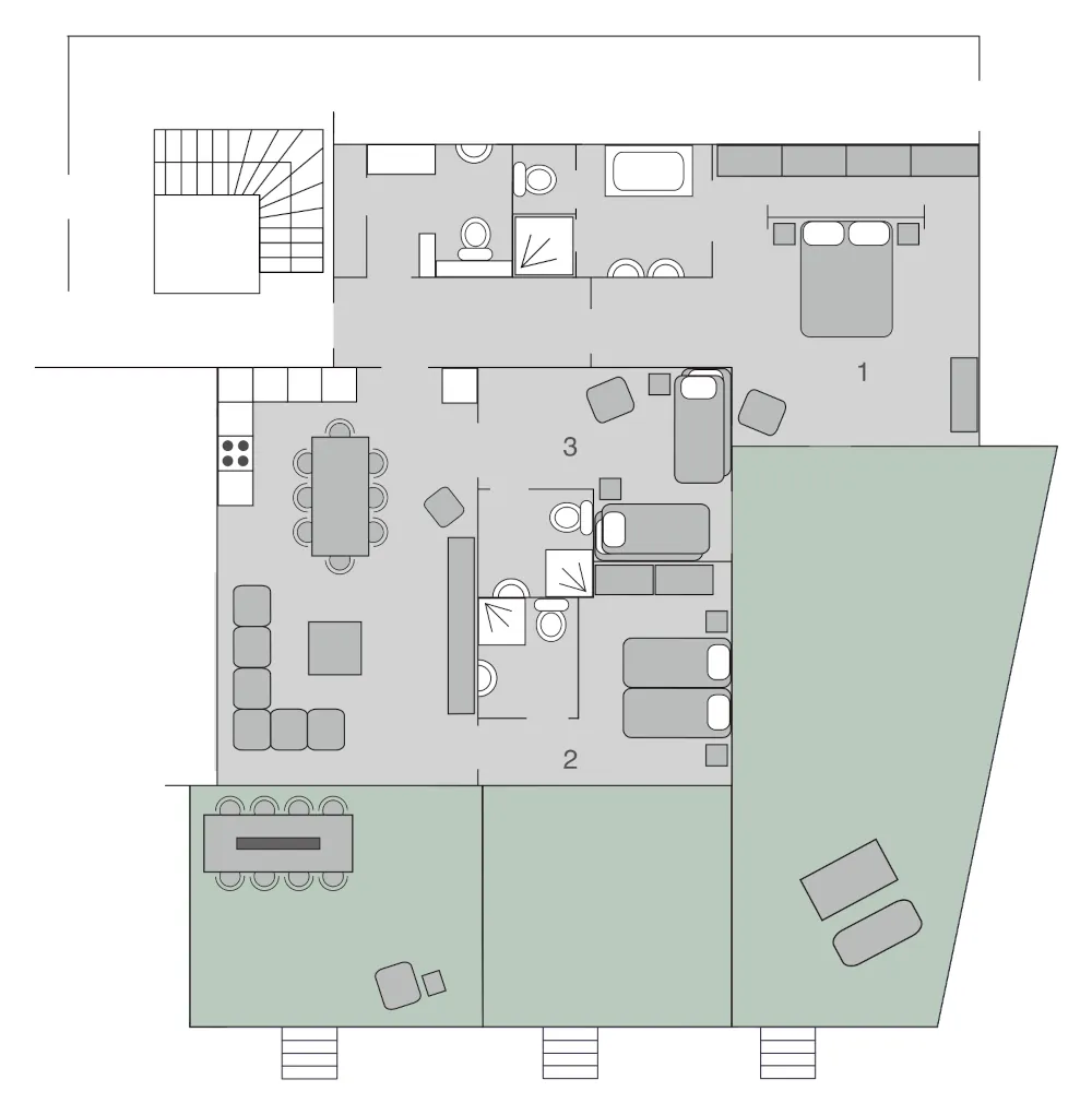 Chalet Rosalp 3 Verbier Floor Plan 1