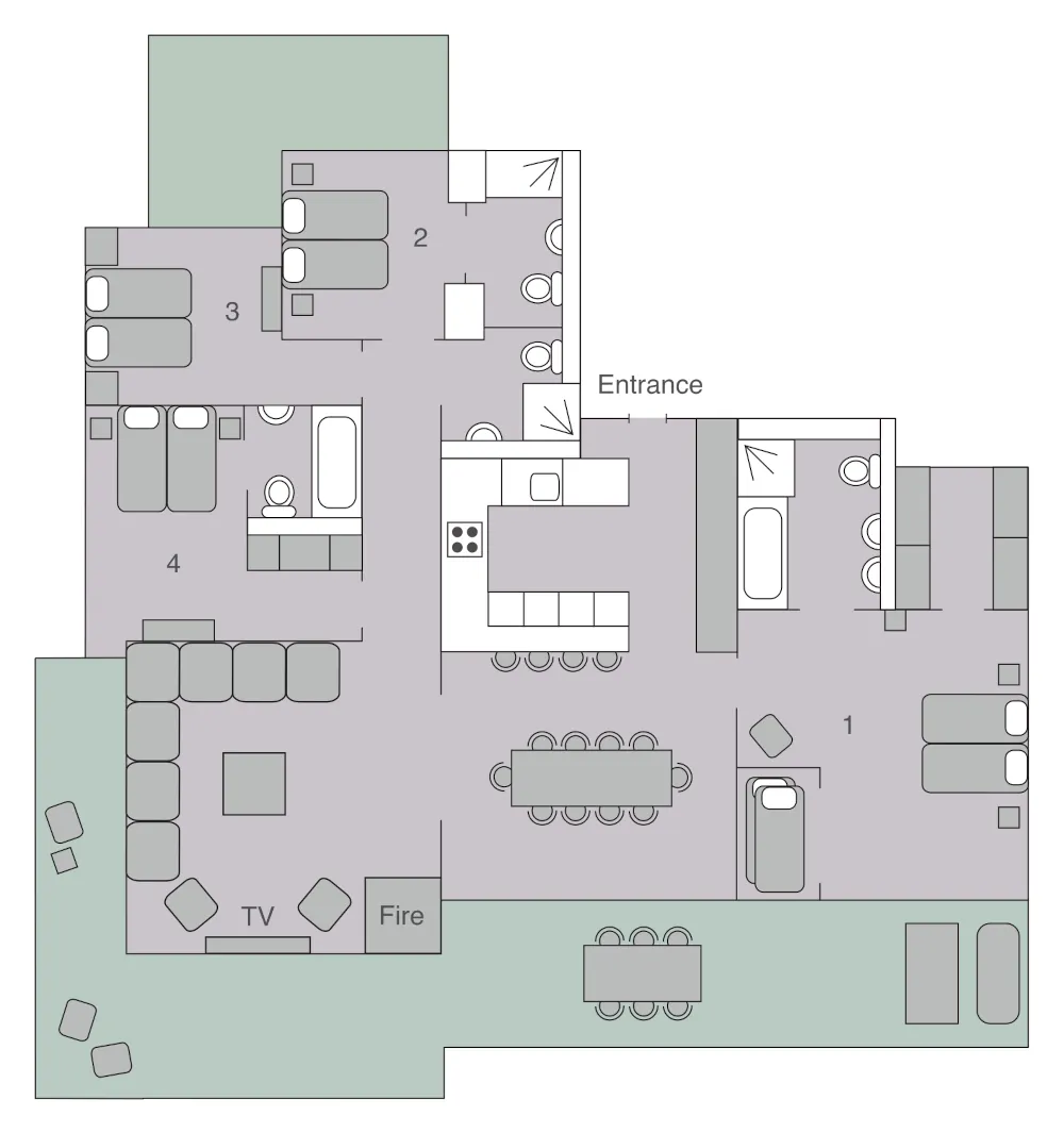 Chalet Rosalp 4 Verbier Floor Plan 1