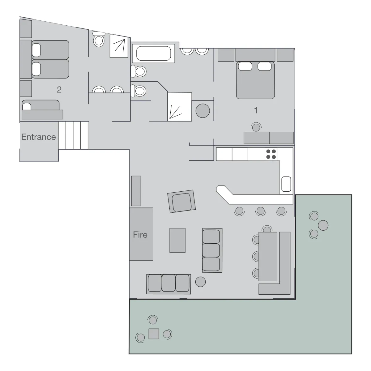 Chalet Hickory Verbier Floor Plan 1