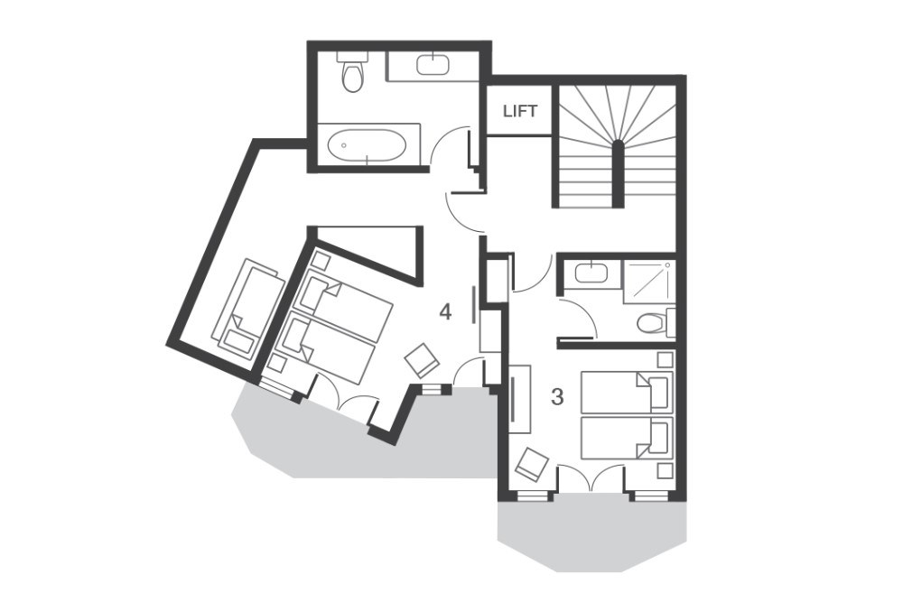 Chalet Beluga Avoriaz Floor Plan 1