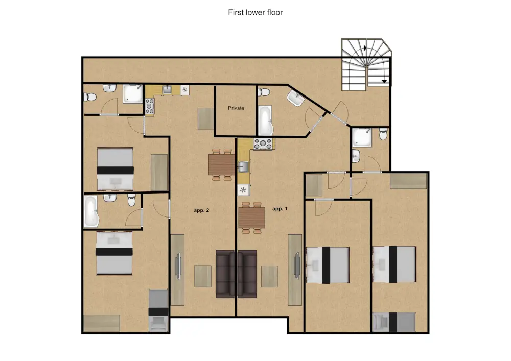Chalet Gretl Serfaus Floor Plan 1