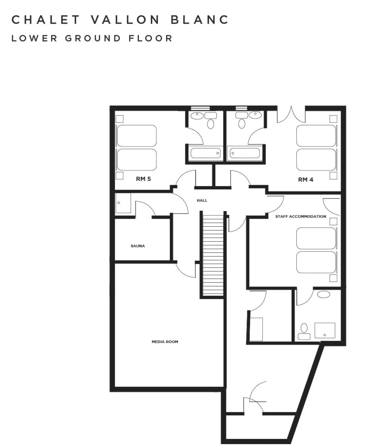 Ski Chalet Vallon Blanc La Tania Floor Plan 2