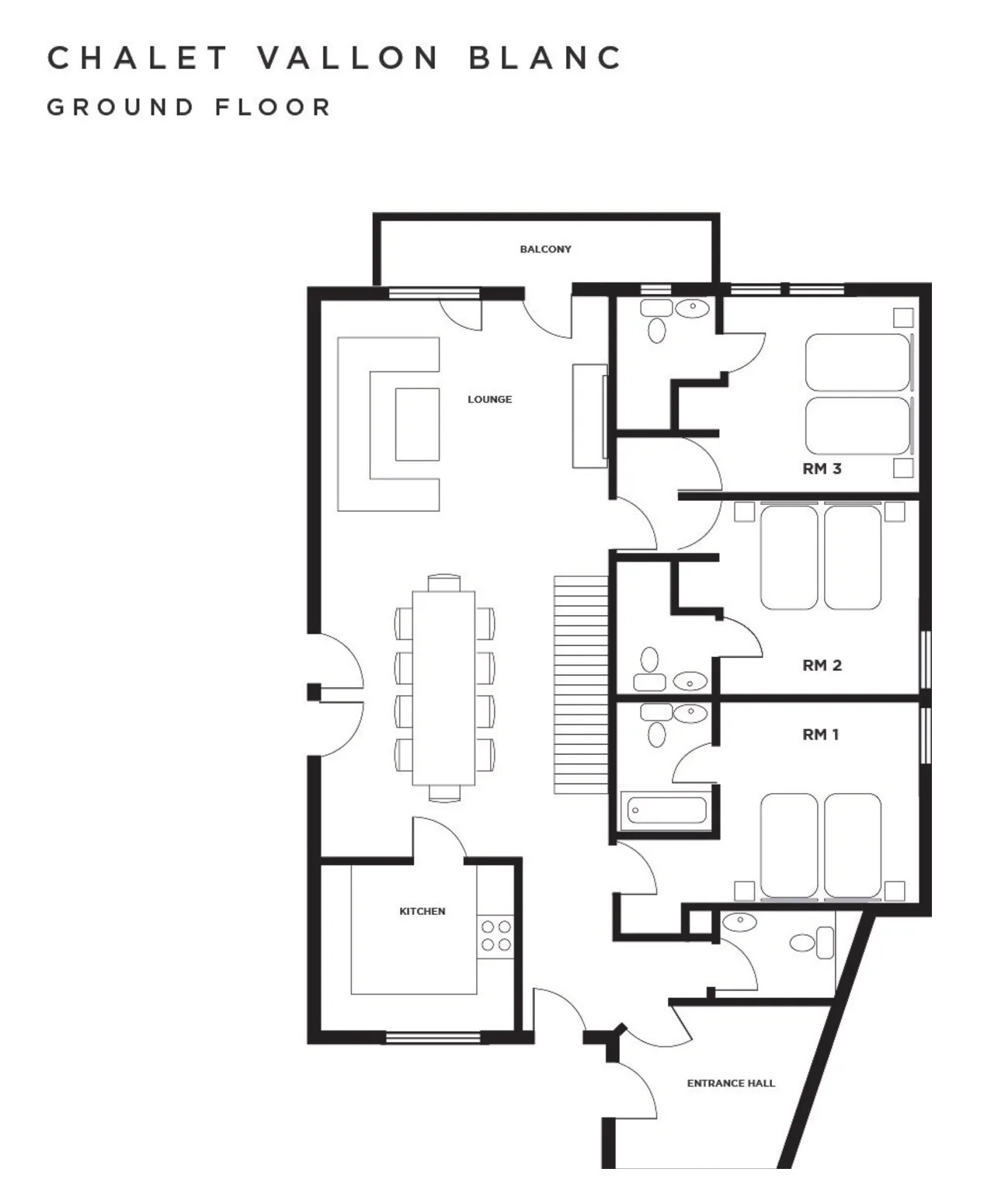 Ski Chalet Vallon Blanc La Tania Floor Plan 1