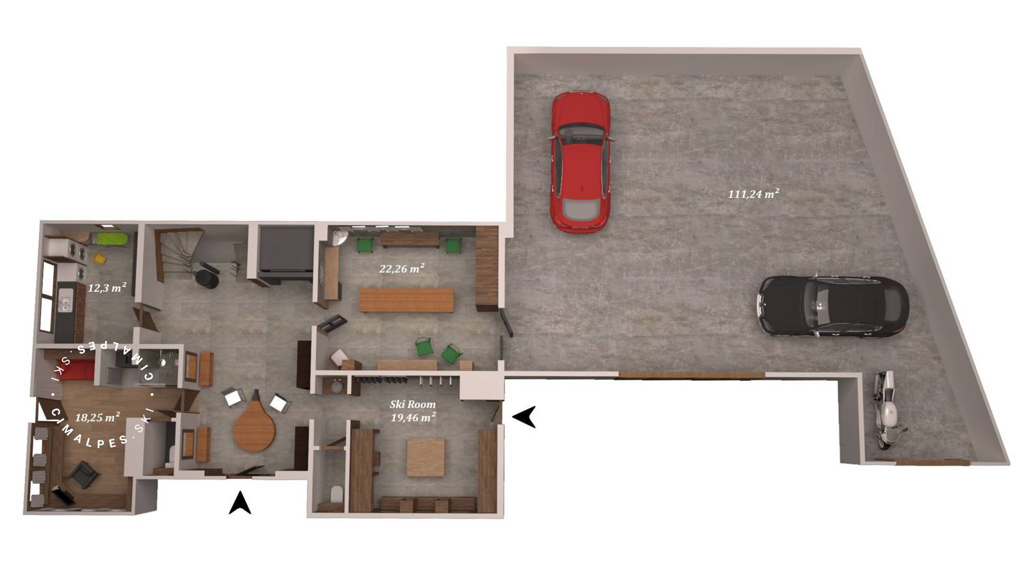 Chalet Queen Mijane Meribel Floor Plan 3