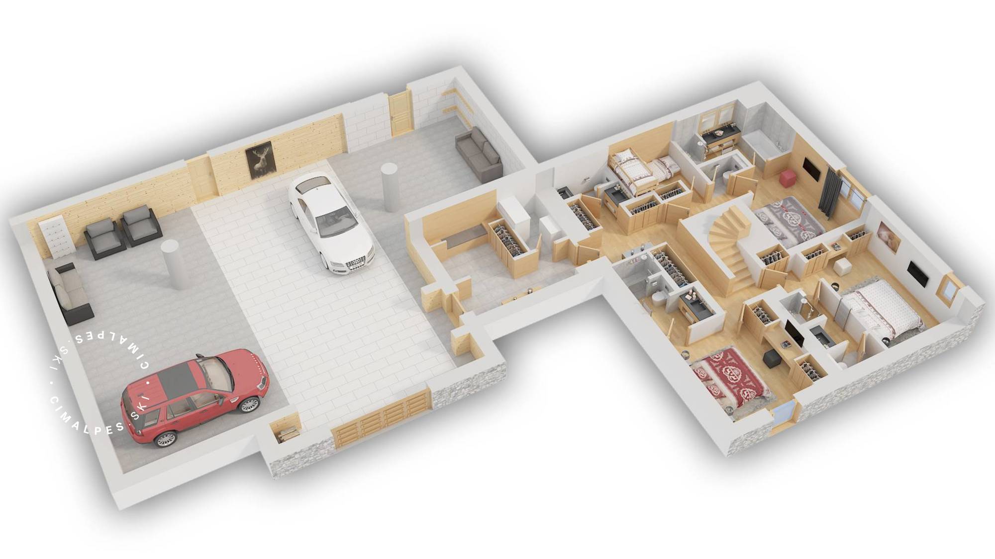 Chalet B Megeve Floor Plan 1