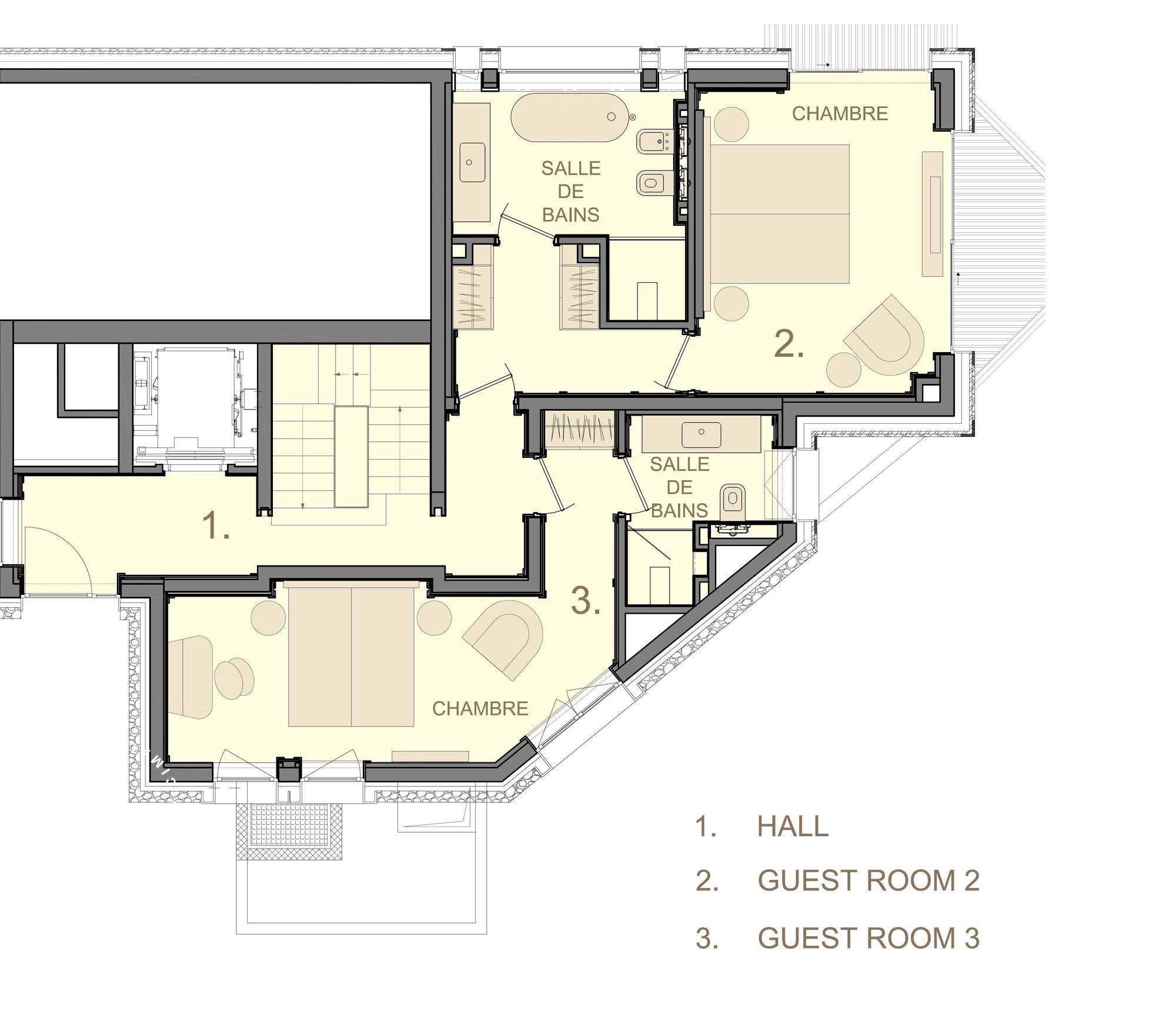 Chalet La Datcha Courchevel Floor Plan 3