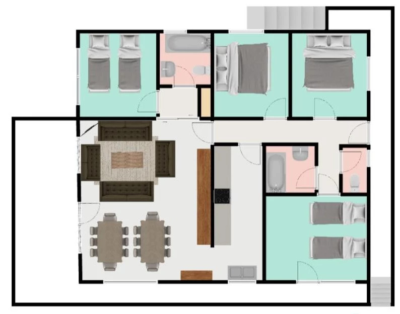 Chalet Josephine Meribel Floor Plan 1