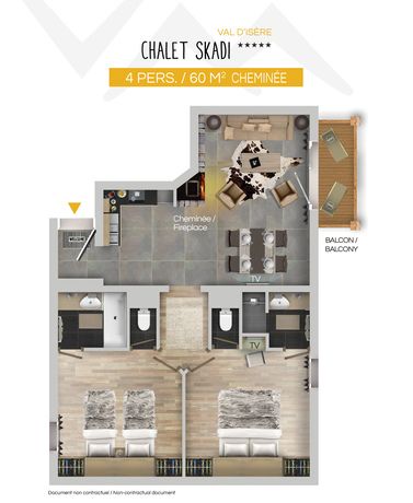 Chalet Skadi Apartments (Family) Val d’Isere Floor Plan 1