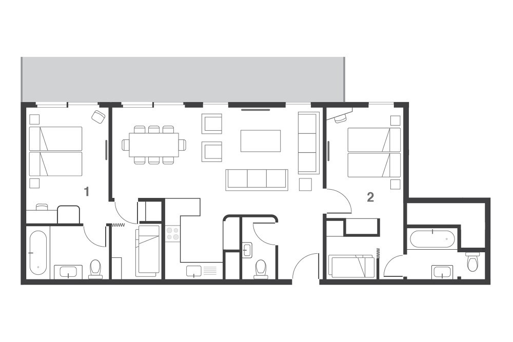 Suite Choko Les Arcs Floor Plan 2