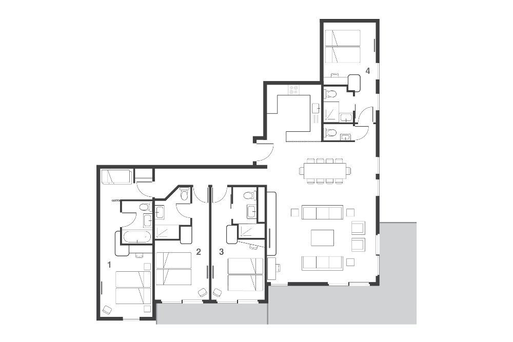 Suite Mouk Les Arcs Floor Plan 2