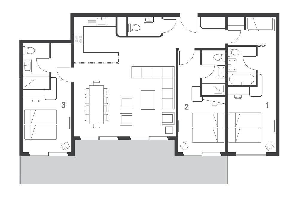 Suite Natsu Les Arcs Floor Plan 1