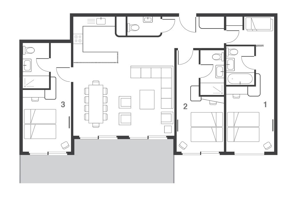 Suite Oso Les Arcs Floor Plan 2