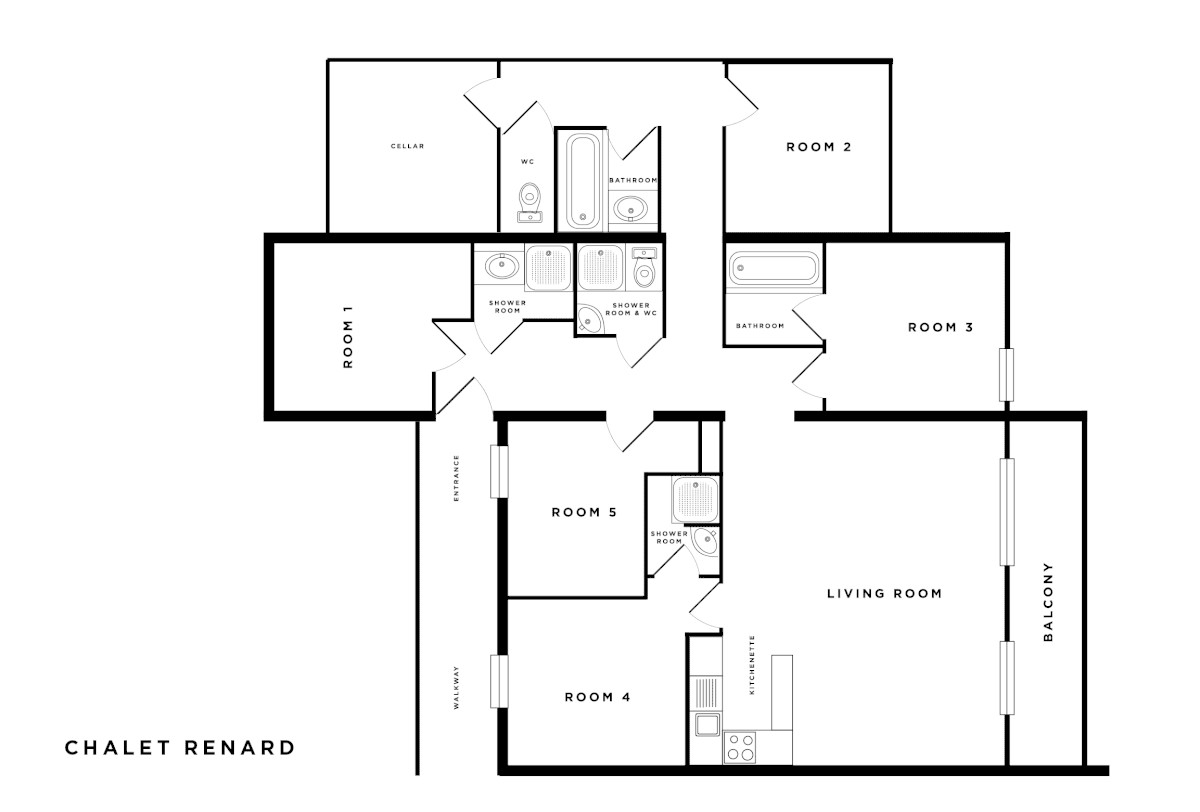 Chalet Renard Val Thorens Floor Plan 1