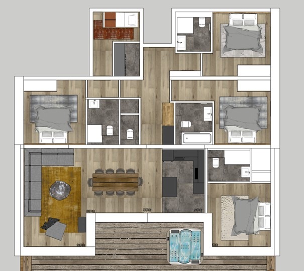 Le Malamute Morzine Floor Plan 1