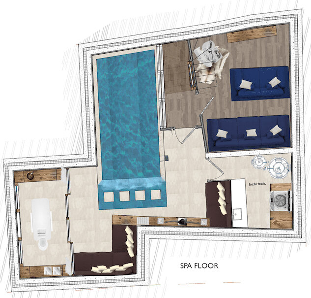 Chalet White Courchevel Floor Plan 1