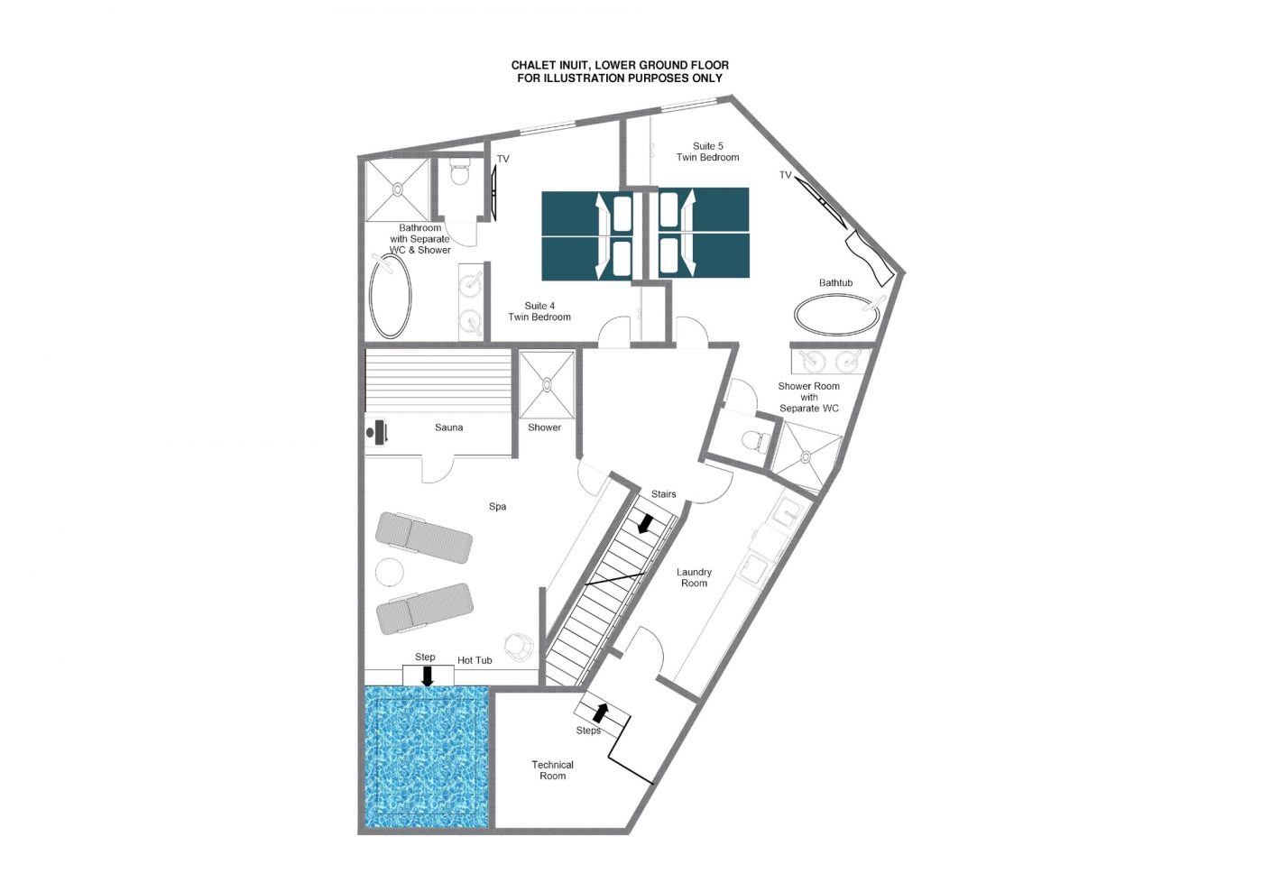 Chalet Inuit Val d’Isere Floor Plan 3