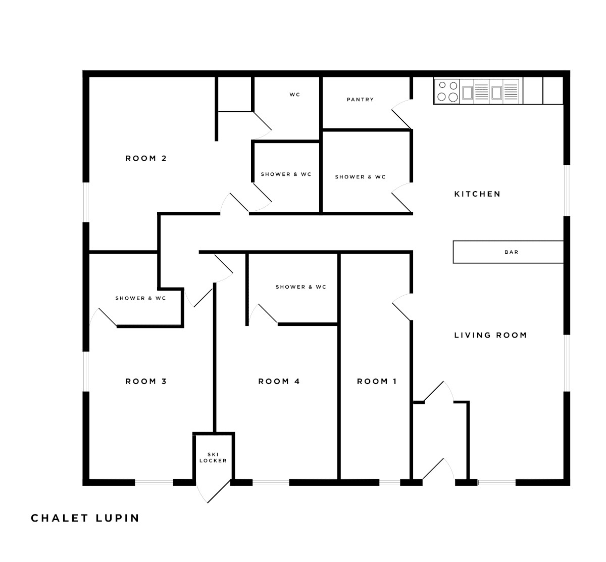 Chalet Lupin La Plagne Floor Plan 1