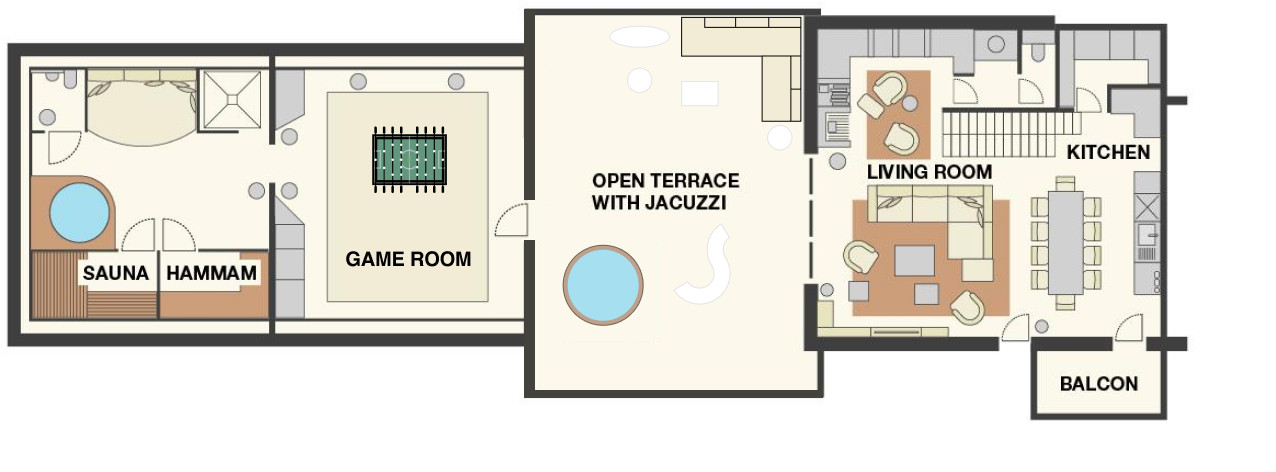 Cap Crystal Lodge Tignes Floor Plan 1