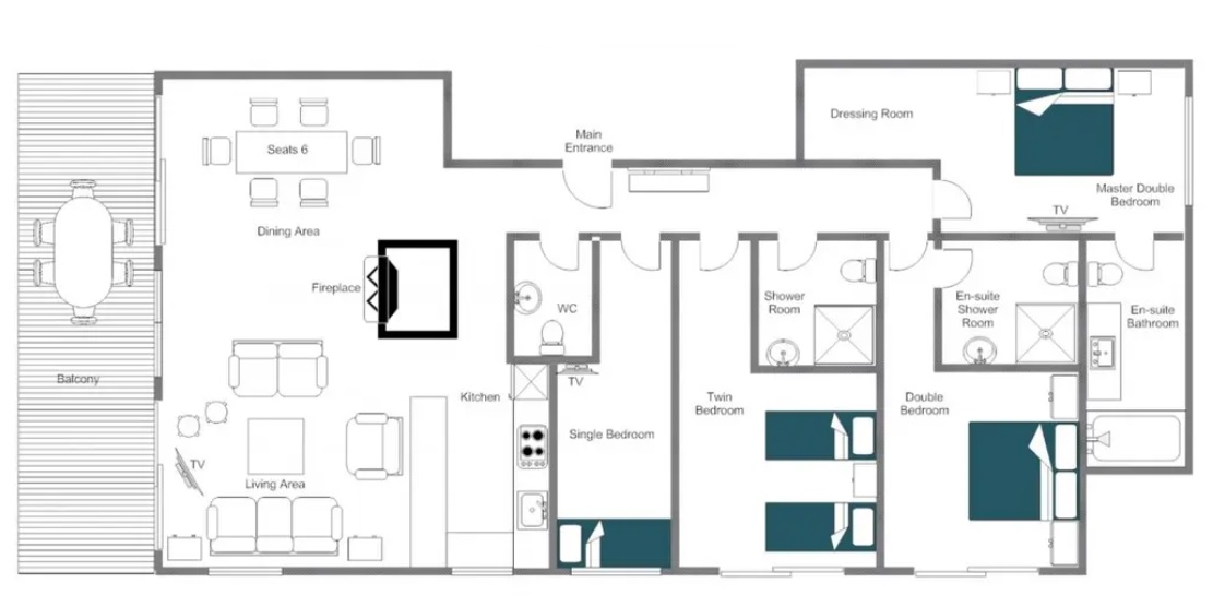 Chalet Valentine Verbier Floor Plan 1