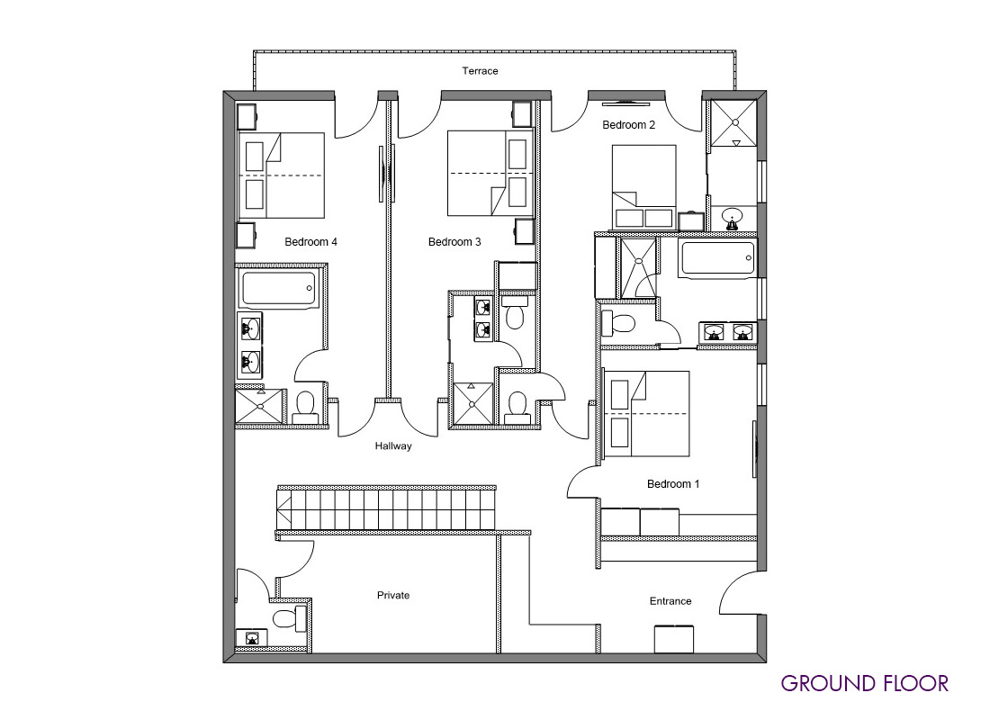 Chalet Inoko Val d’Isere Floor Plan 1