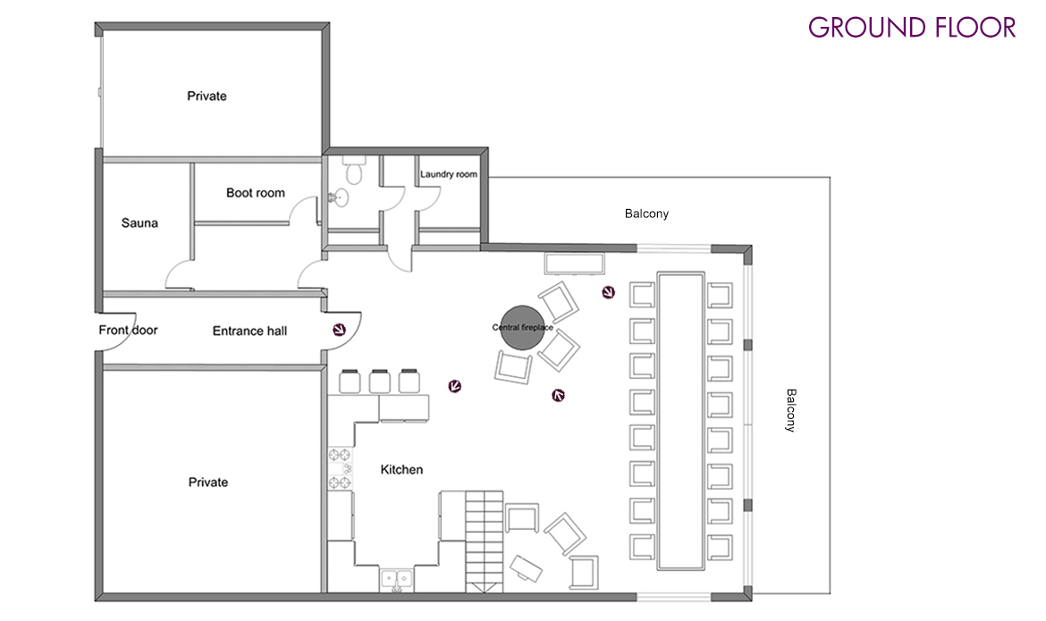 Chalet Iona Meribel Floor Plan 1