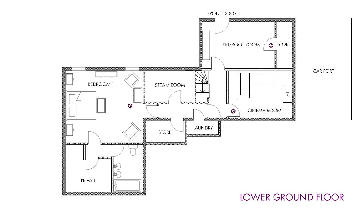 Chalet La Varappe Meribel Floor Plan 2