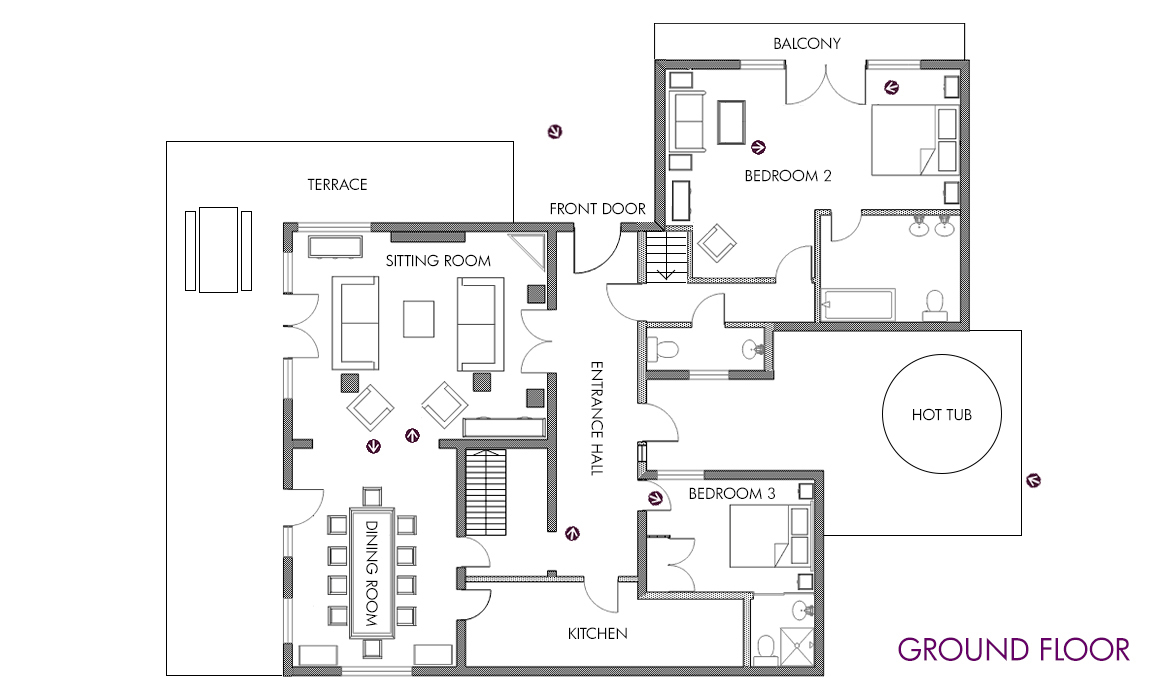 Chalet La Varappe Meribel Floor Plan 1