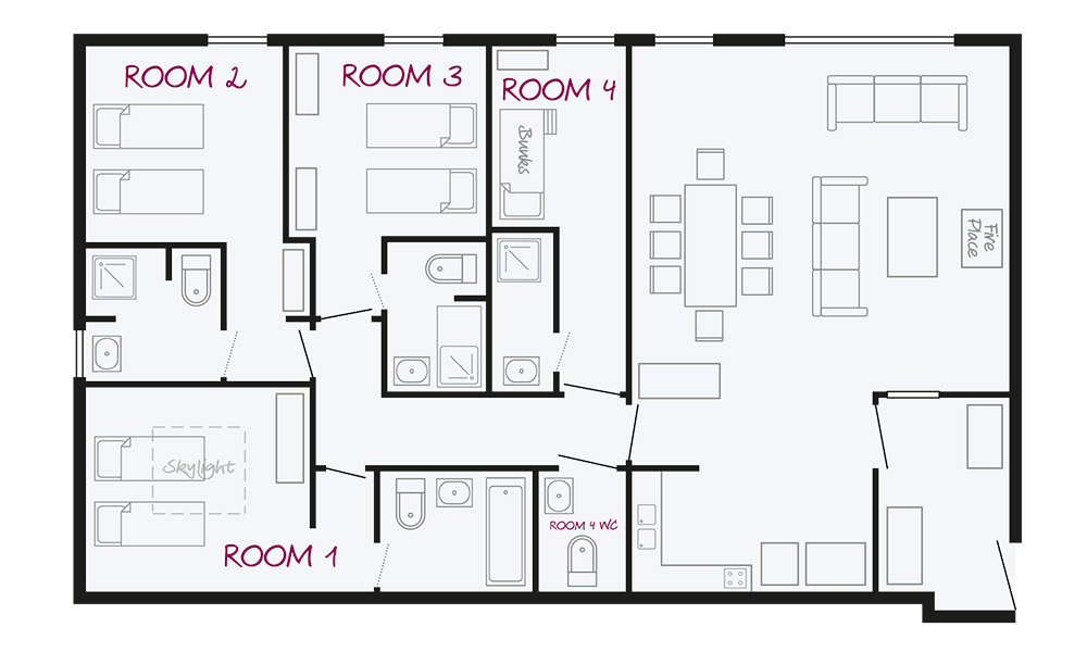 Chalet Alberta Val d’Isere Floor Plan 1