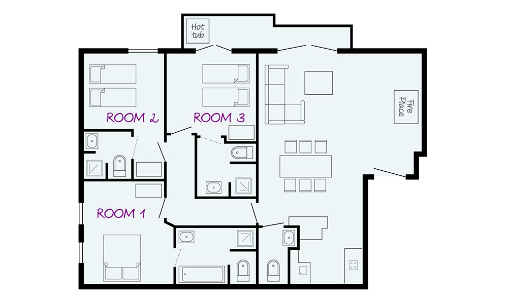 Chalet Columbia Val d’Isere Floor Plan 1