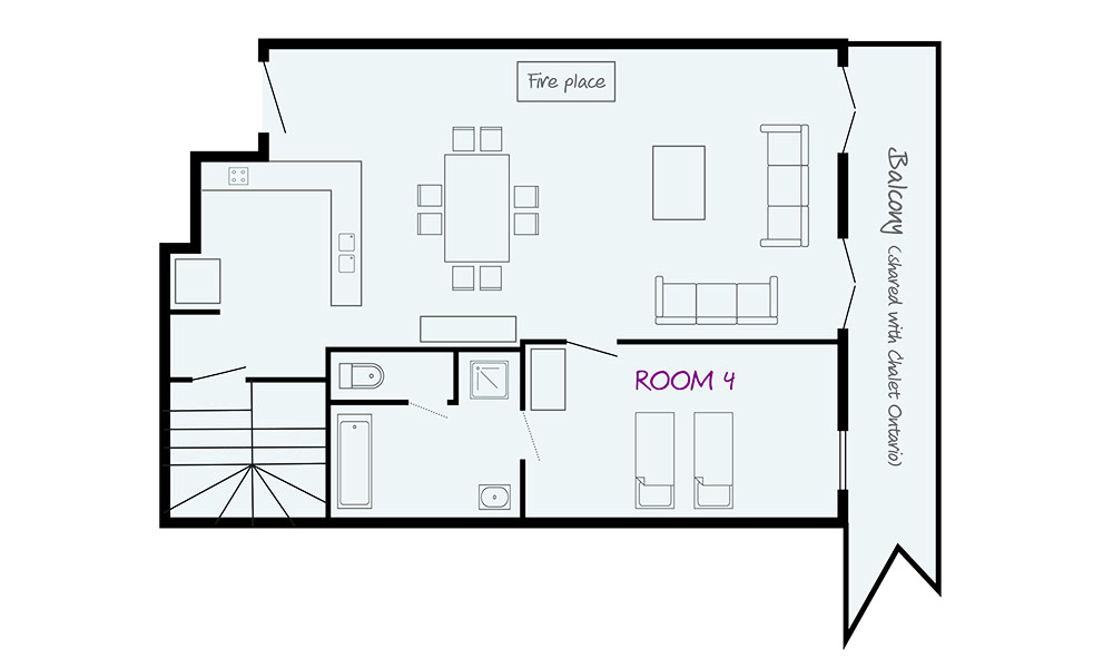 Chalet Quebec Val d’Isere Floor Plan 2